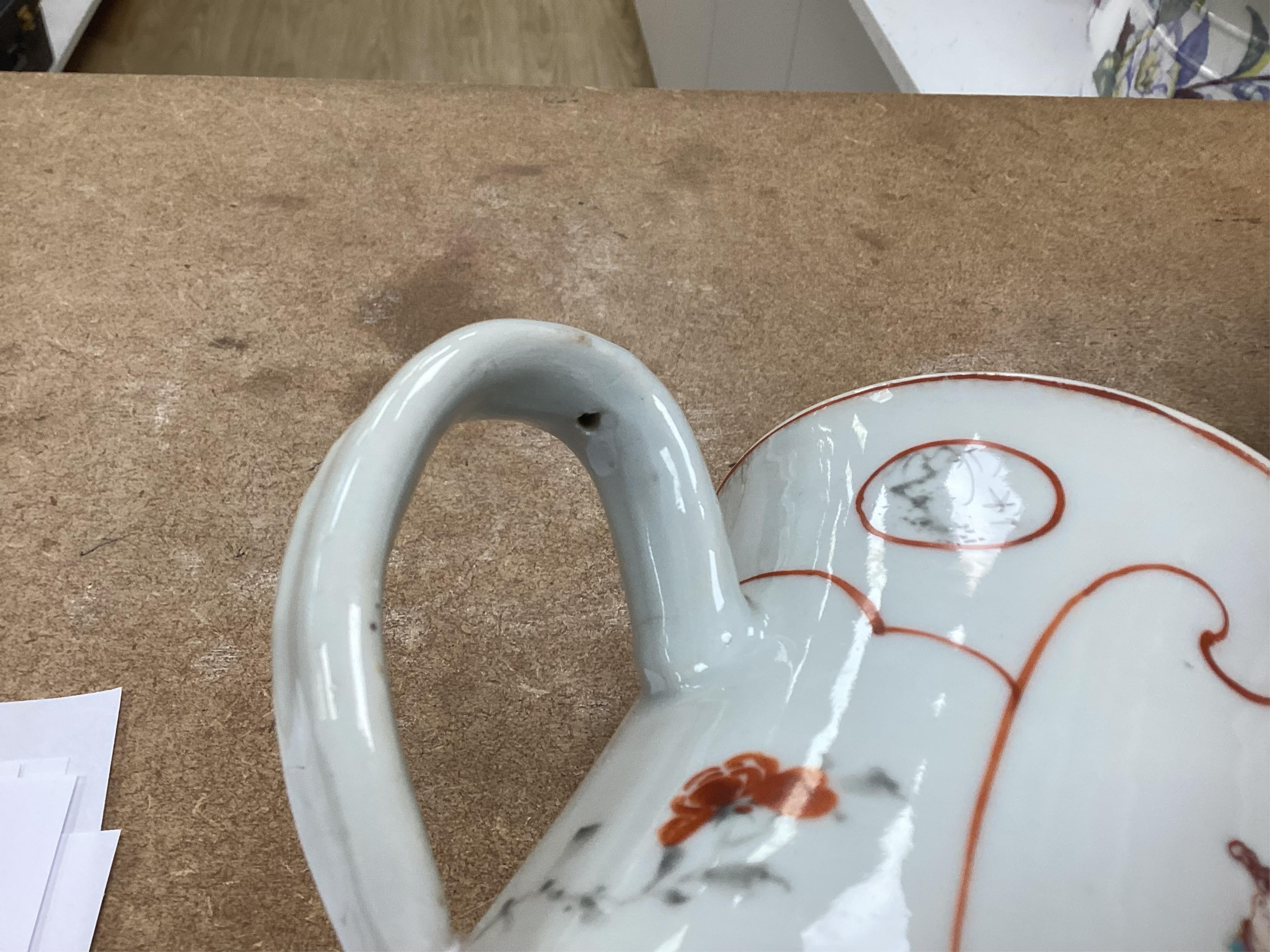 An 18th century Chinese export famille rose mug- 15cm high